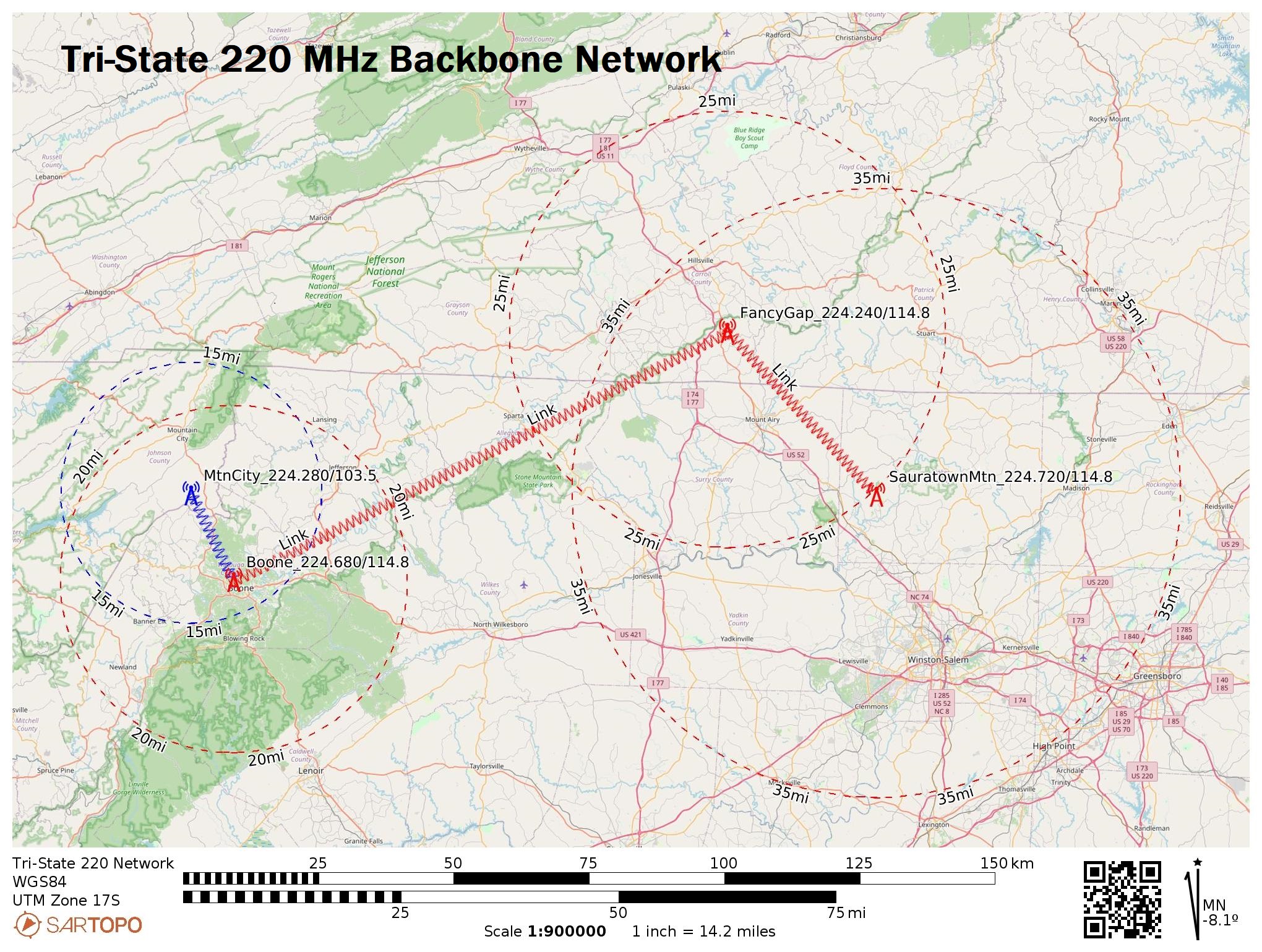JCARC Hometown 220 Net Map